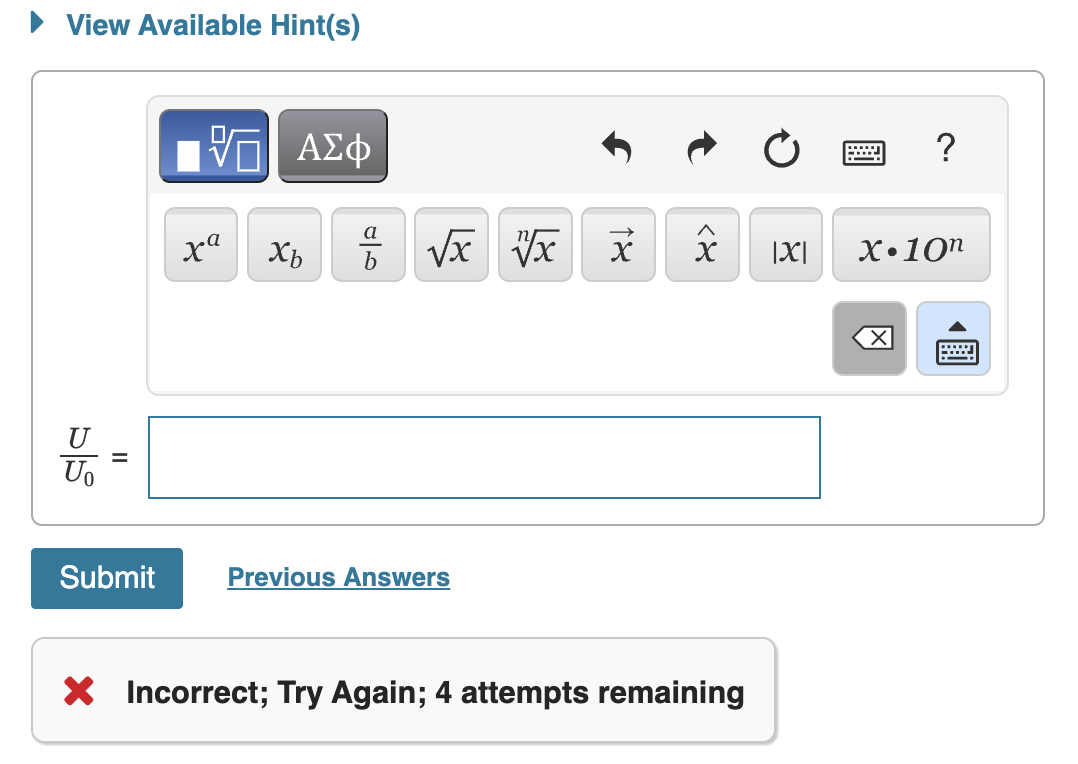 doubles. The new energy of the capacitor is U. Find the ratio