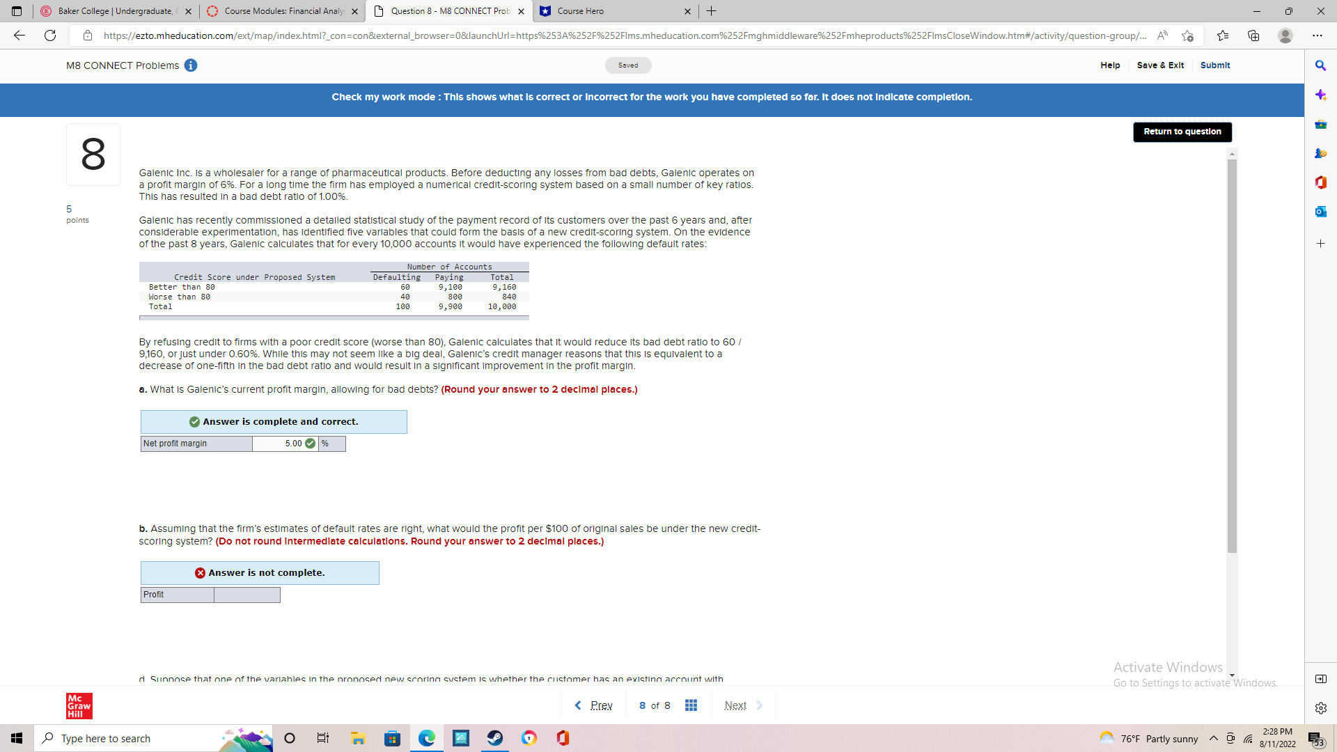 | Baker College | Undergraduate, ( x ()Course Modules: Financial Analy: