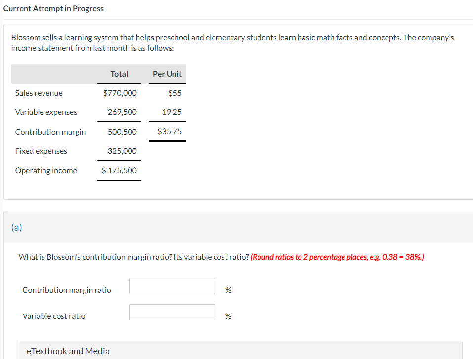  Current Attempt in Progress Blossom sells a learning system that helps