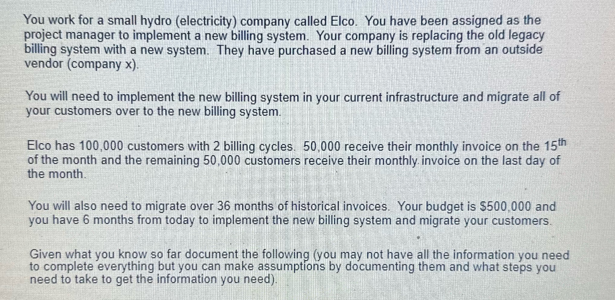 Include a flowchart of the migration process You work for a small