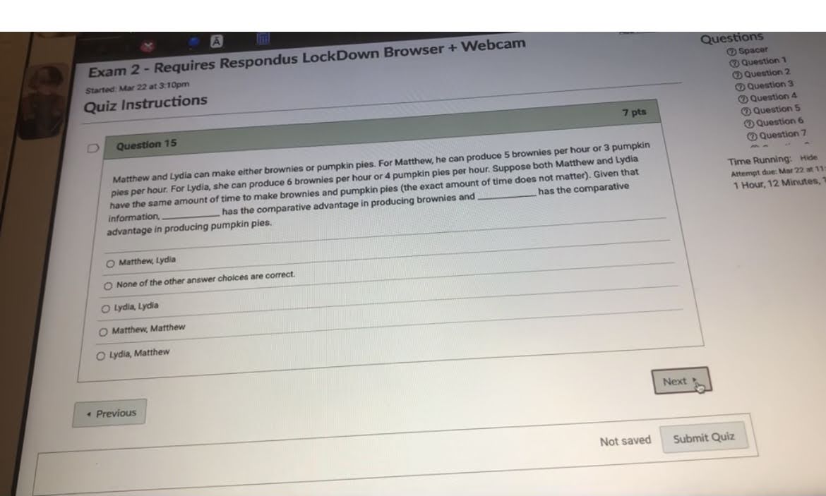 Question 2 Question 3 Question 4 D Question 15 7 pts Question