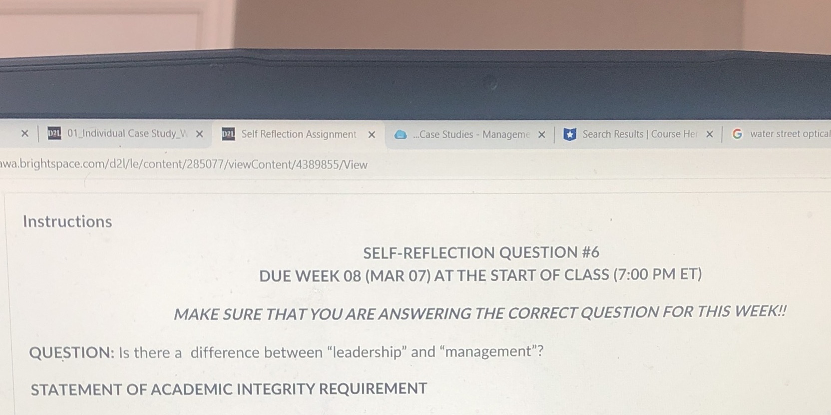  X D21 01_Individual Case Study_W X D21 Self Reflection Assignment X