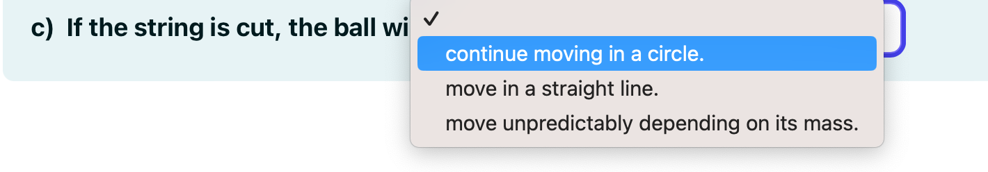 - Horizontal Circular Motion Question 1 Circular motion is a special kind