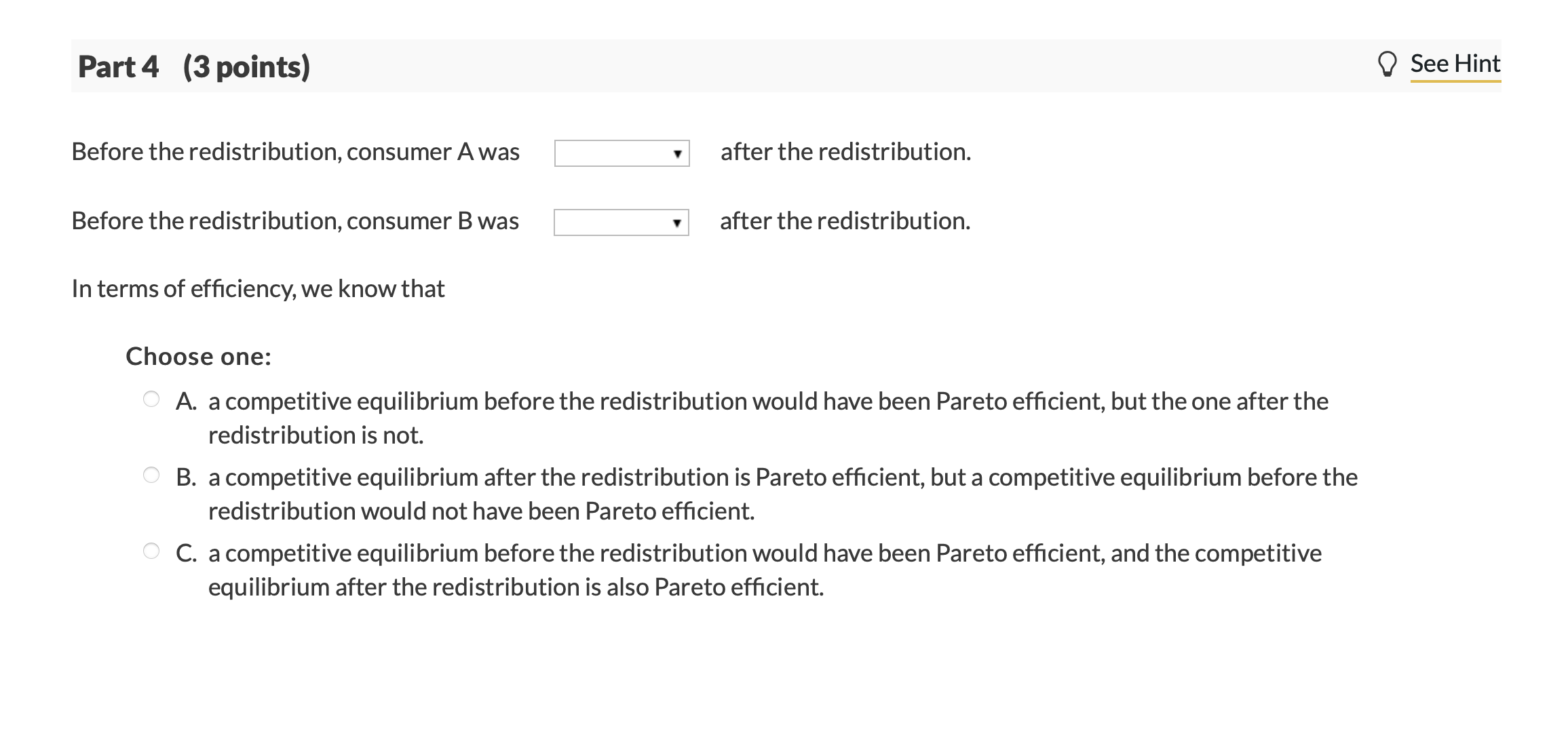 the utility function 1 _I u(c1, cz) = cf + cf. The