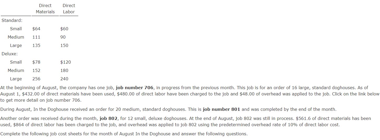 number 706, in progress from the previous month. This job is for