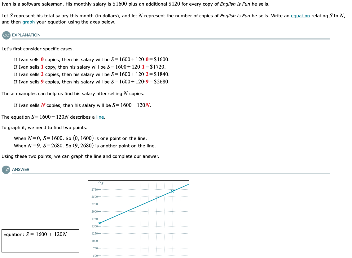 an example of how to set up the answer and the attachment