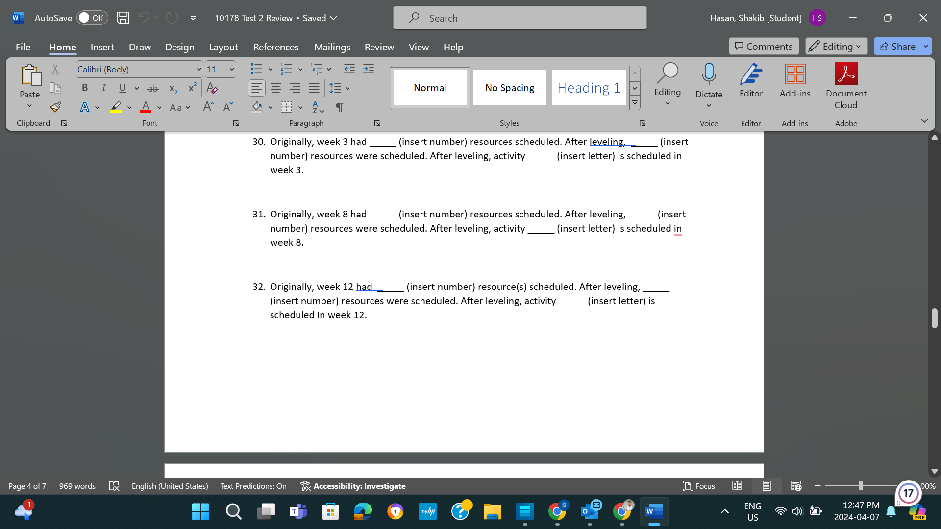 Using the information from Diagram 1, what is the critical path? DIAGRAM