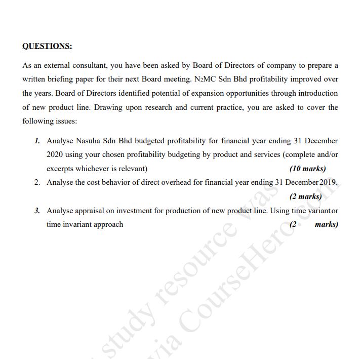 that in mind, the board of directors proposed that N2MC to enhance