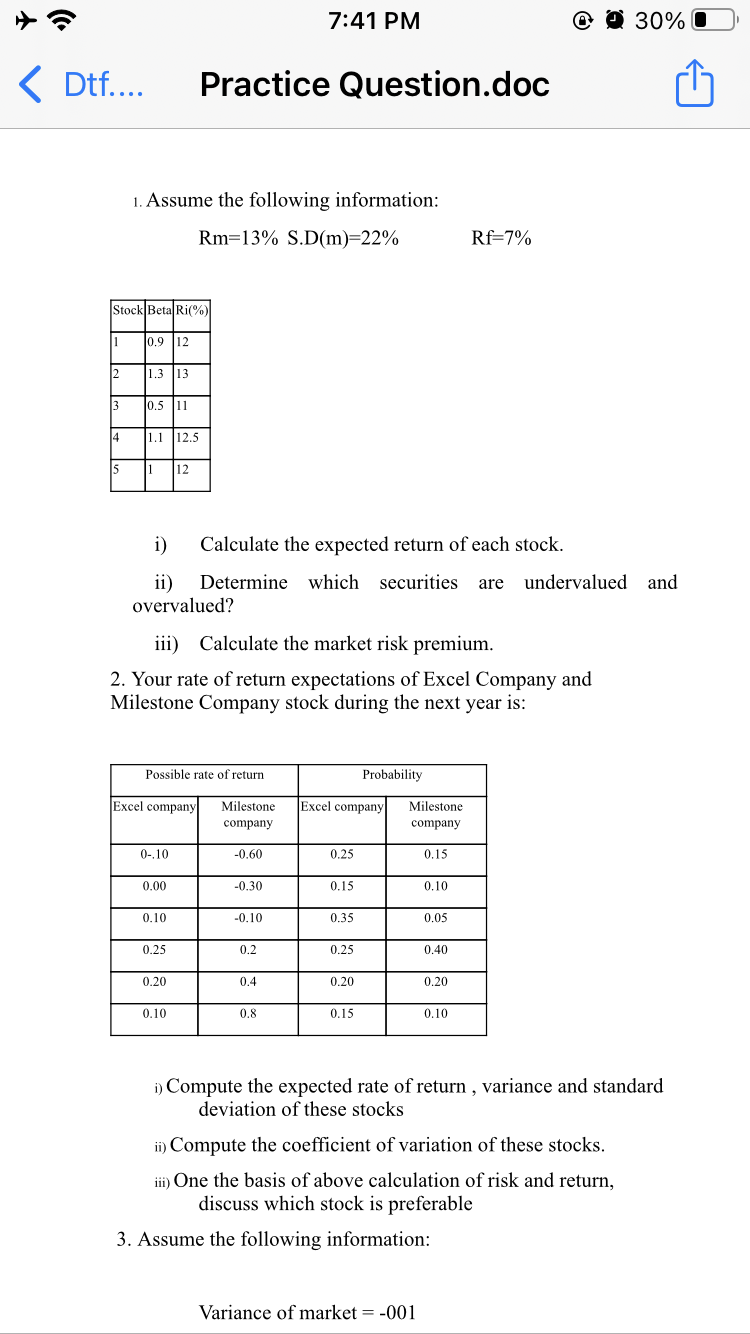 of market -001 Stock Variance of stocks r im c 0.007 0.006