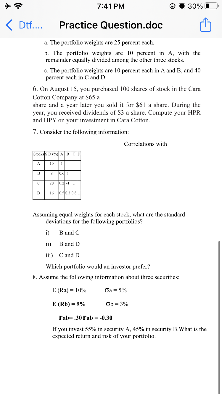 0.009 0.10 0.4 Calculate the Beta, systematic risk, and unsystematic risk Of