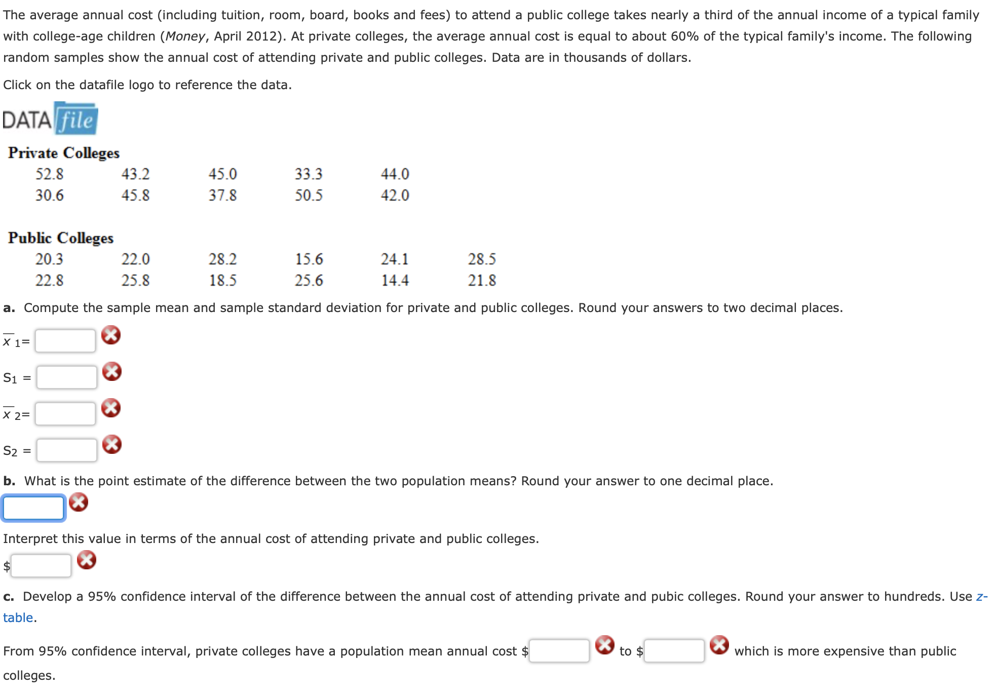 Please help with these homework practice problems, thank you! The average annual