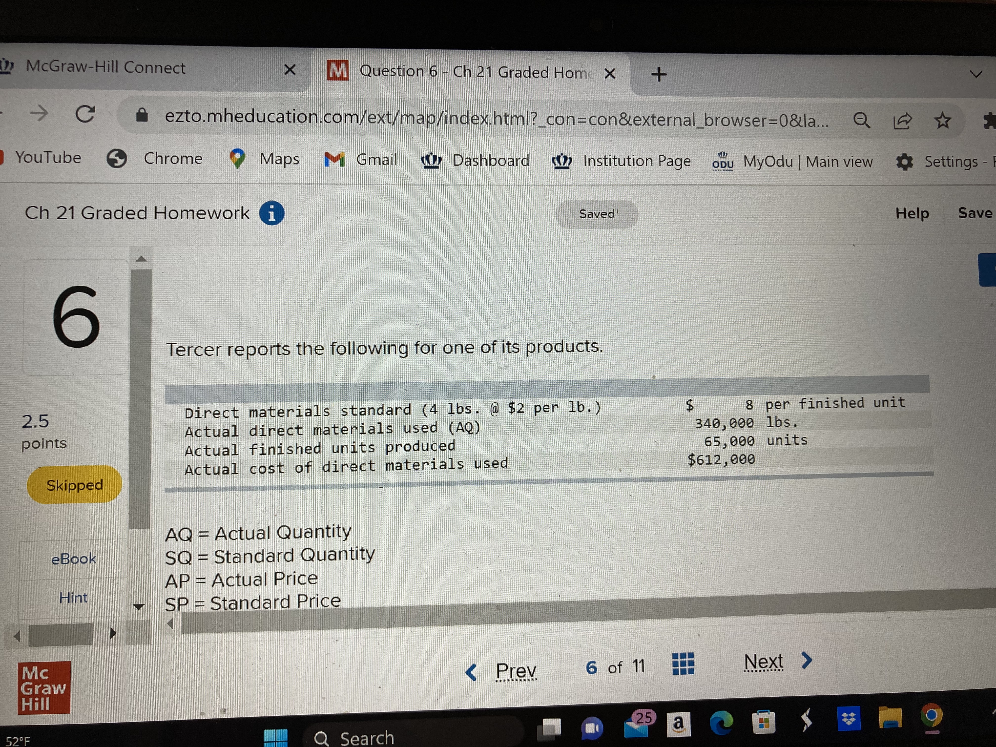 Settings - Password Ch 21 Graded Homework i Saved Help Save &