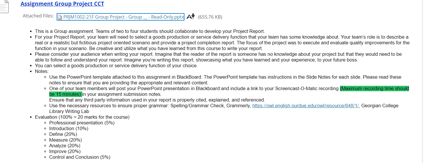 Assignment Group Project CCT Attached Files: [PRJM1002-21F Group Project - Group