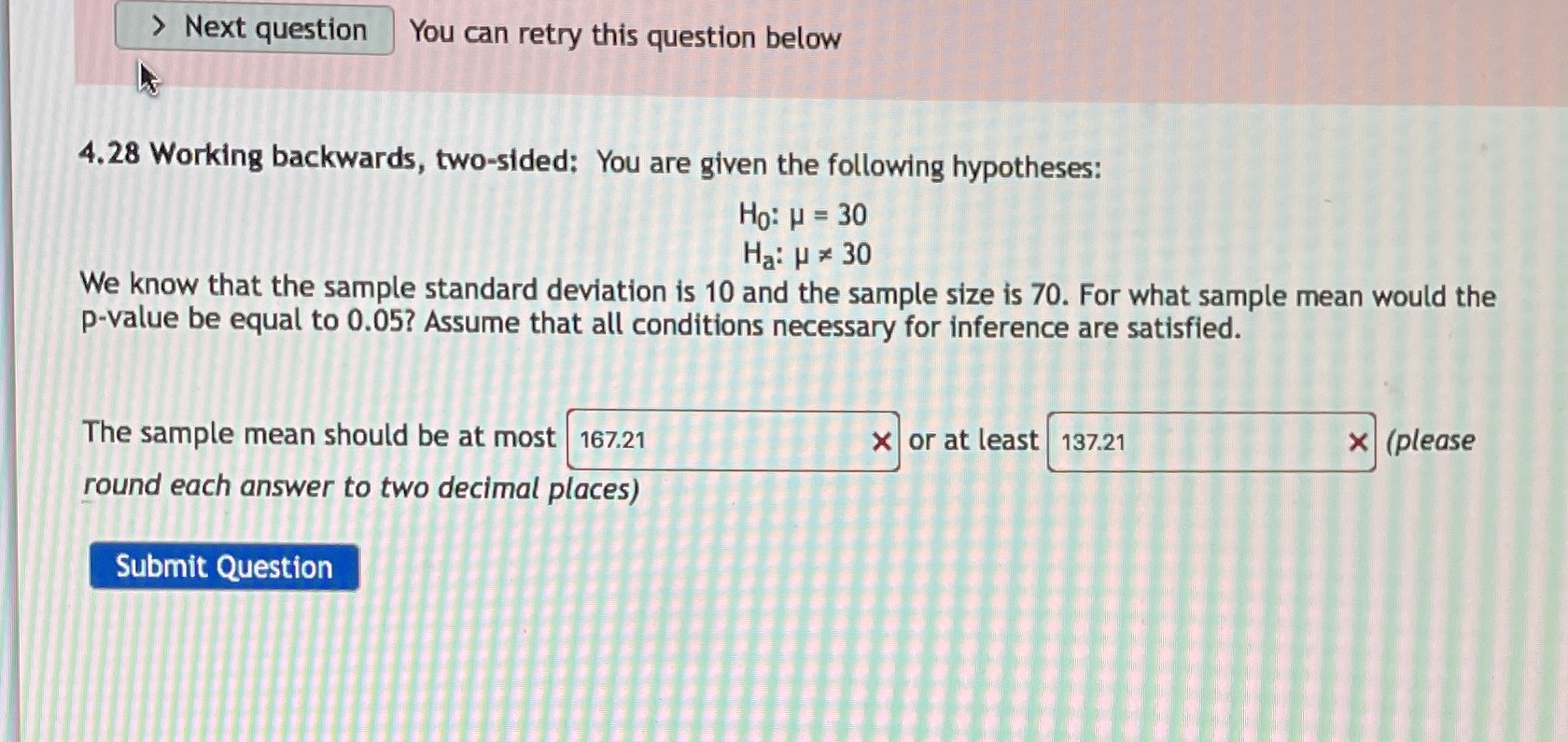 Help! > Next question You can retry this question below 4.28 Working