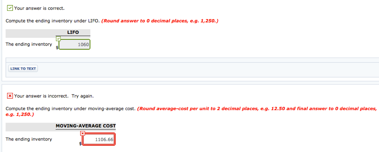 Hello, Can someone please help me find the ending inventory for the