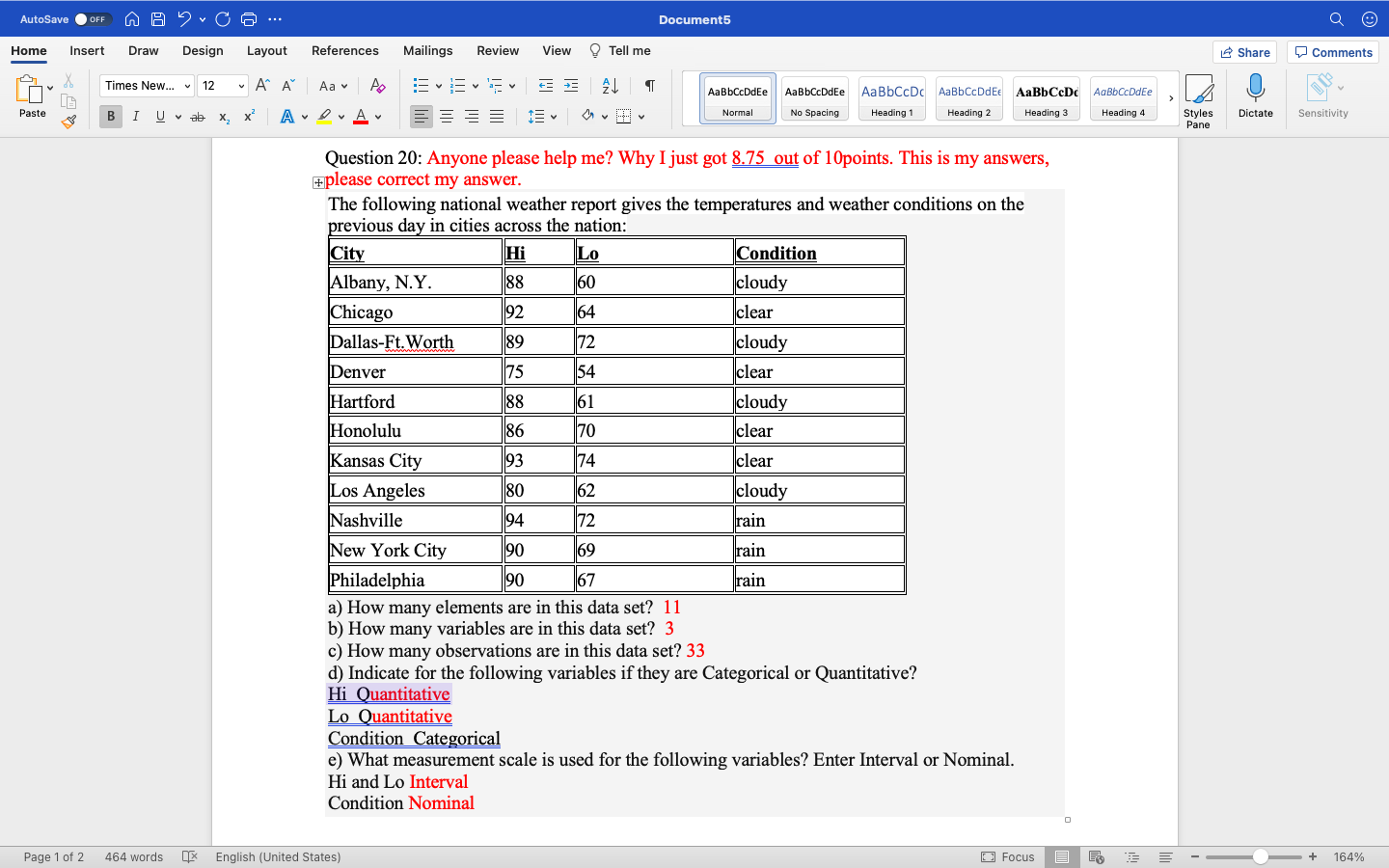 Review View ? Tell me Share Comments Times New.. ~ 12 A"