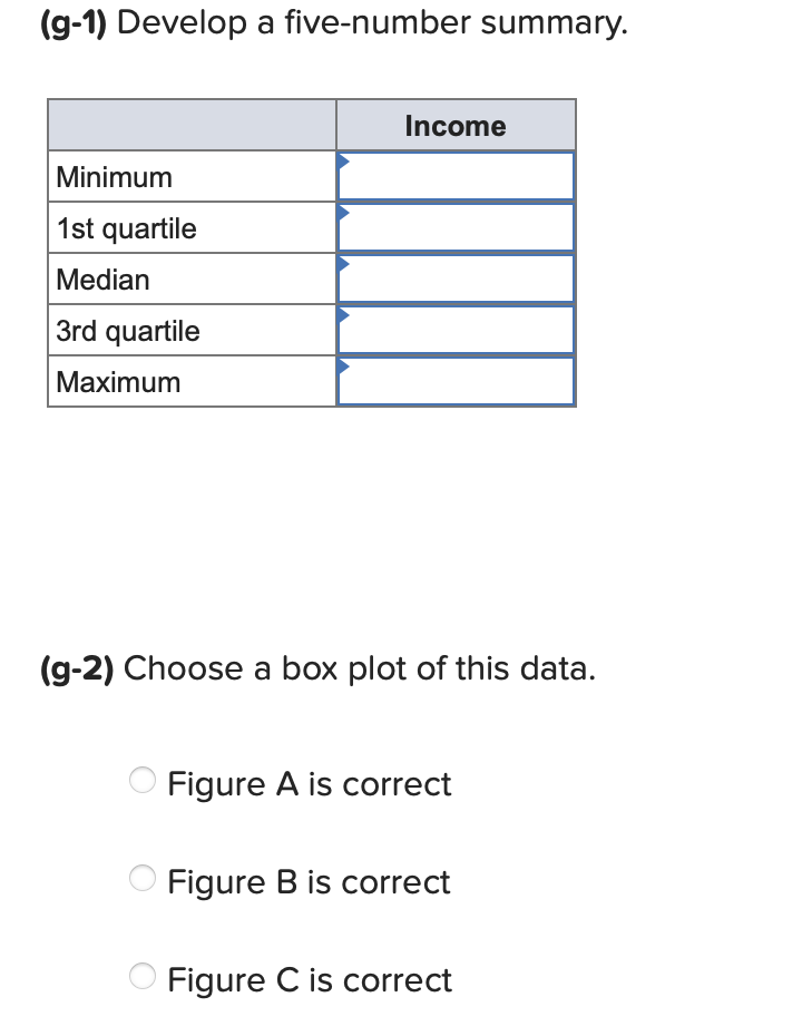 (c) Find the first quartile. First quartile(9-1) Develop a ve-number summary. (9-2)