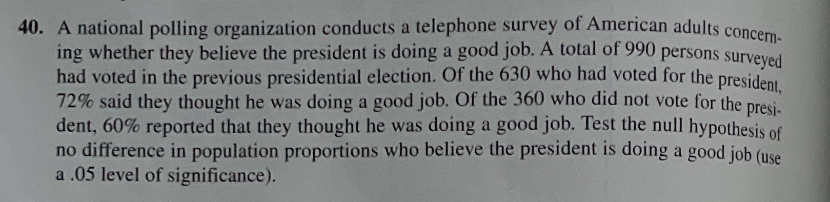 Chapter 7, Testing difference between means. Help solve showing work? 40. A