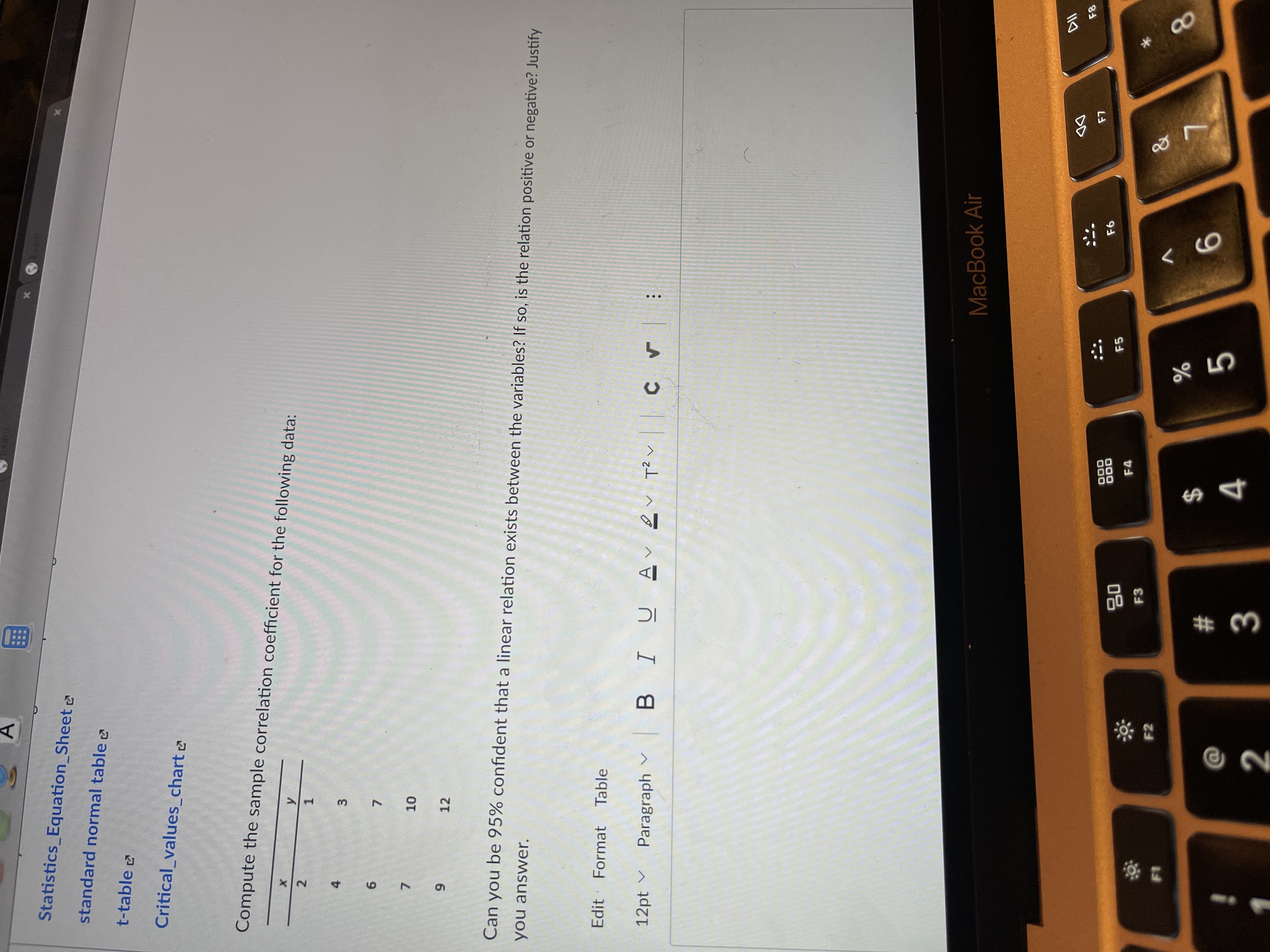  Statistics_Equation_Sheet standard normal table t-table Critical_values_chart Compute the sample correlation coefficient