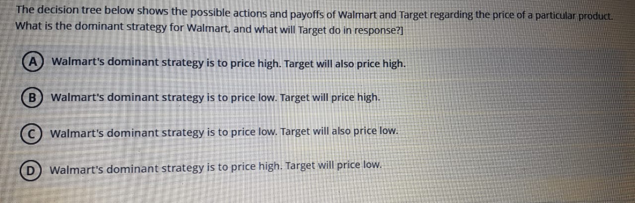 not to advertise.The decision tree below shows the possible actions and payoffs