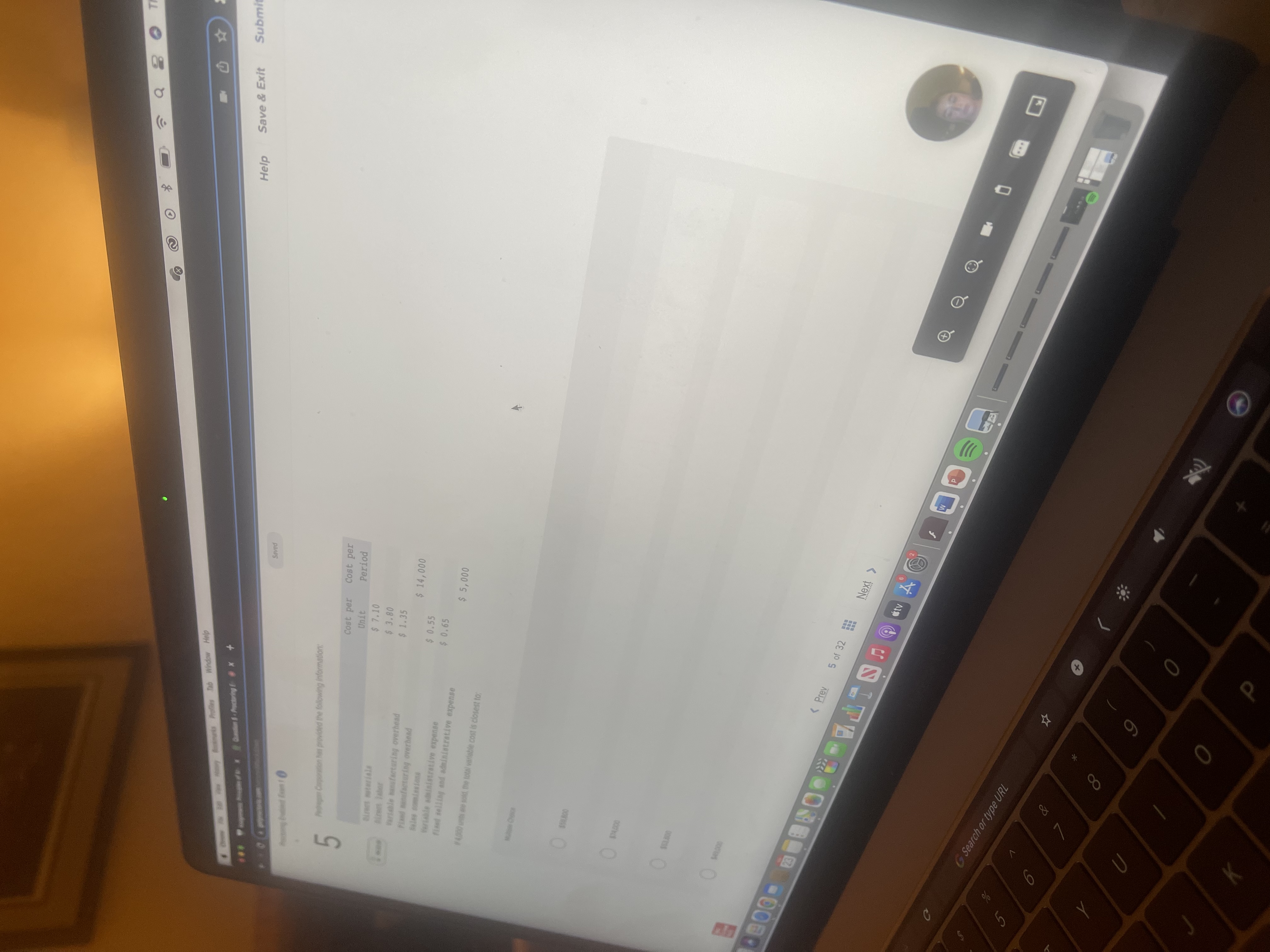  Help Subm Help Save & Exit Saved soration has provided the