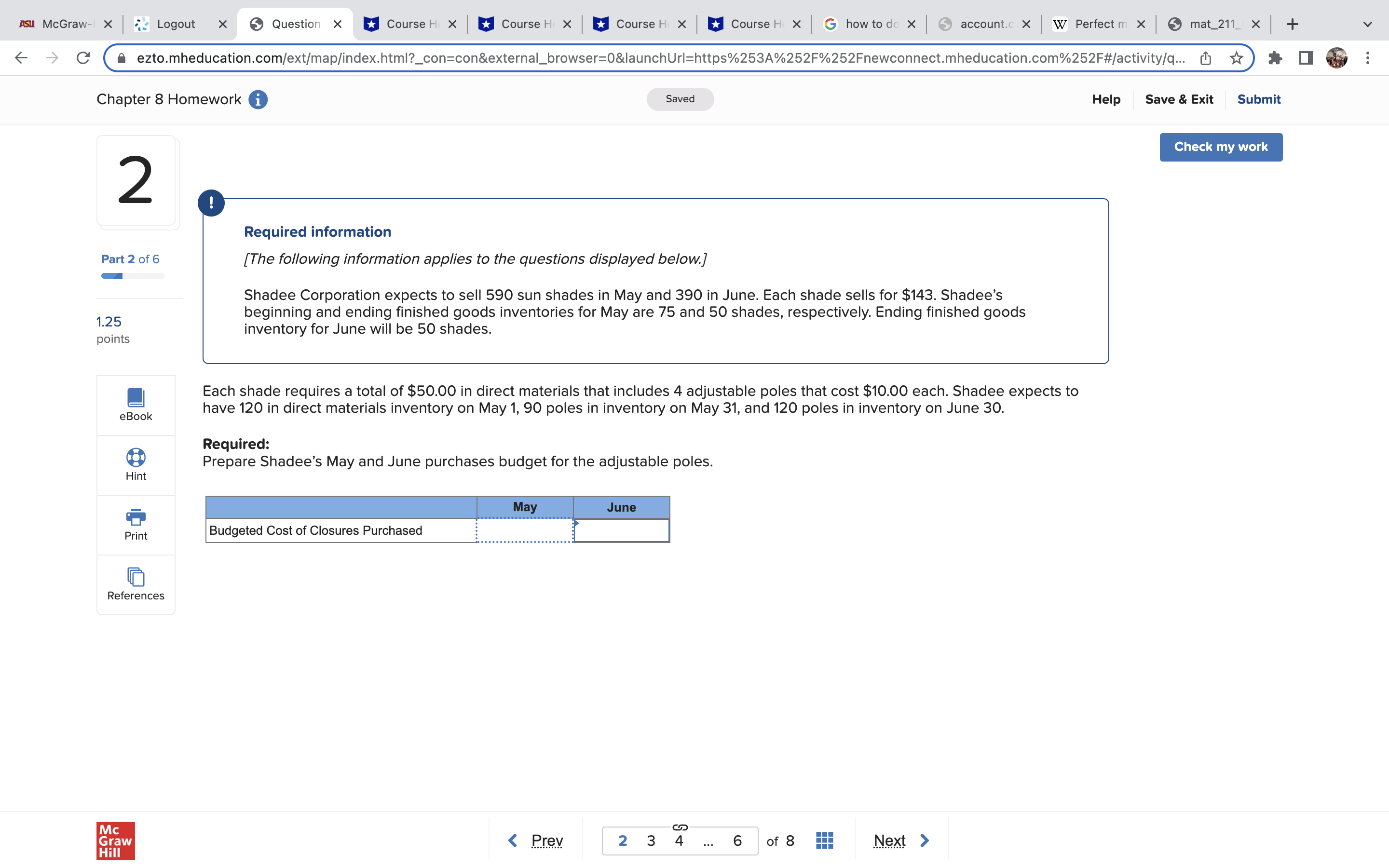 x account.c x W Perfect m X mat_211_x + C ezto.mheducation.com/ext/map/index.html?_con=con&external_browser=0&launchUrl=https%253A%252F%252Fnewconnect.mheducation.com%252F#/activity/q... Chapter