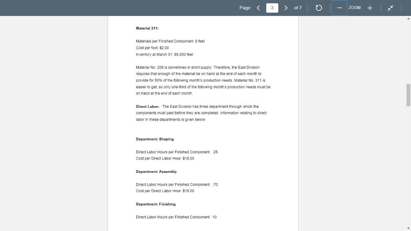 budgeting system that is integrated between departments. The first budget is to