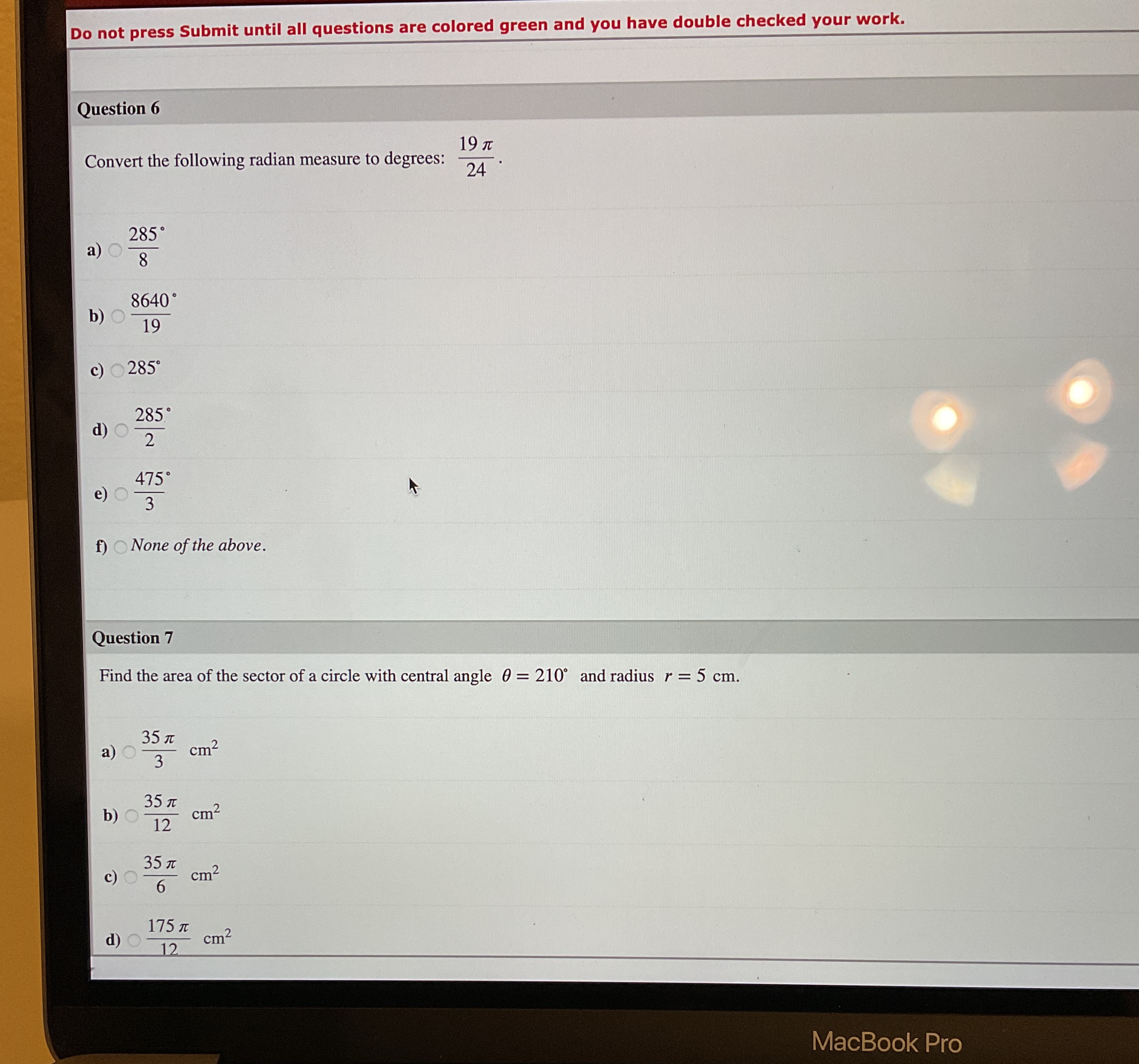 Answer both please Do not press Submit until all questions are colored