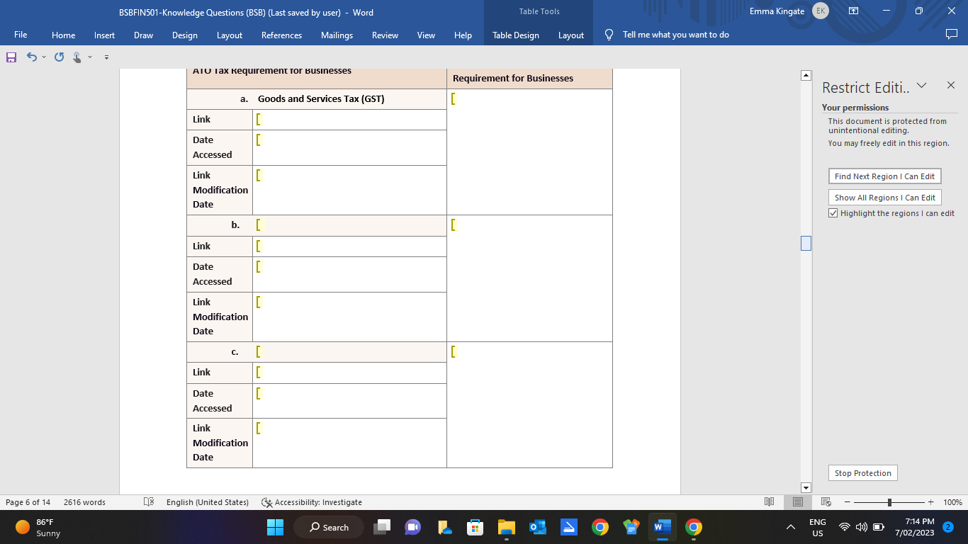 do Restrict Editi.. V X Your permissions This document is protected from