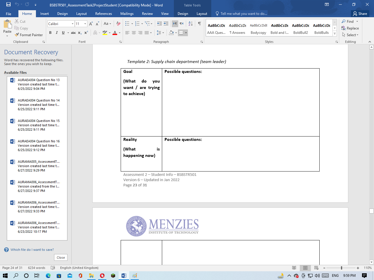 Design Layout References Mailings Review View Design Layout ? Tell me what