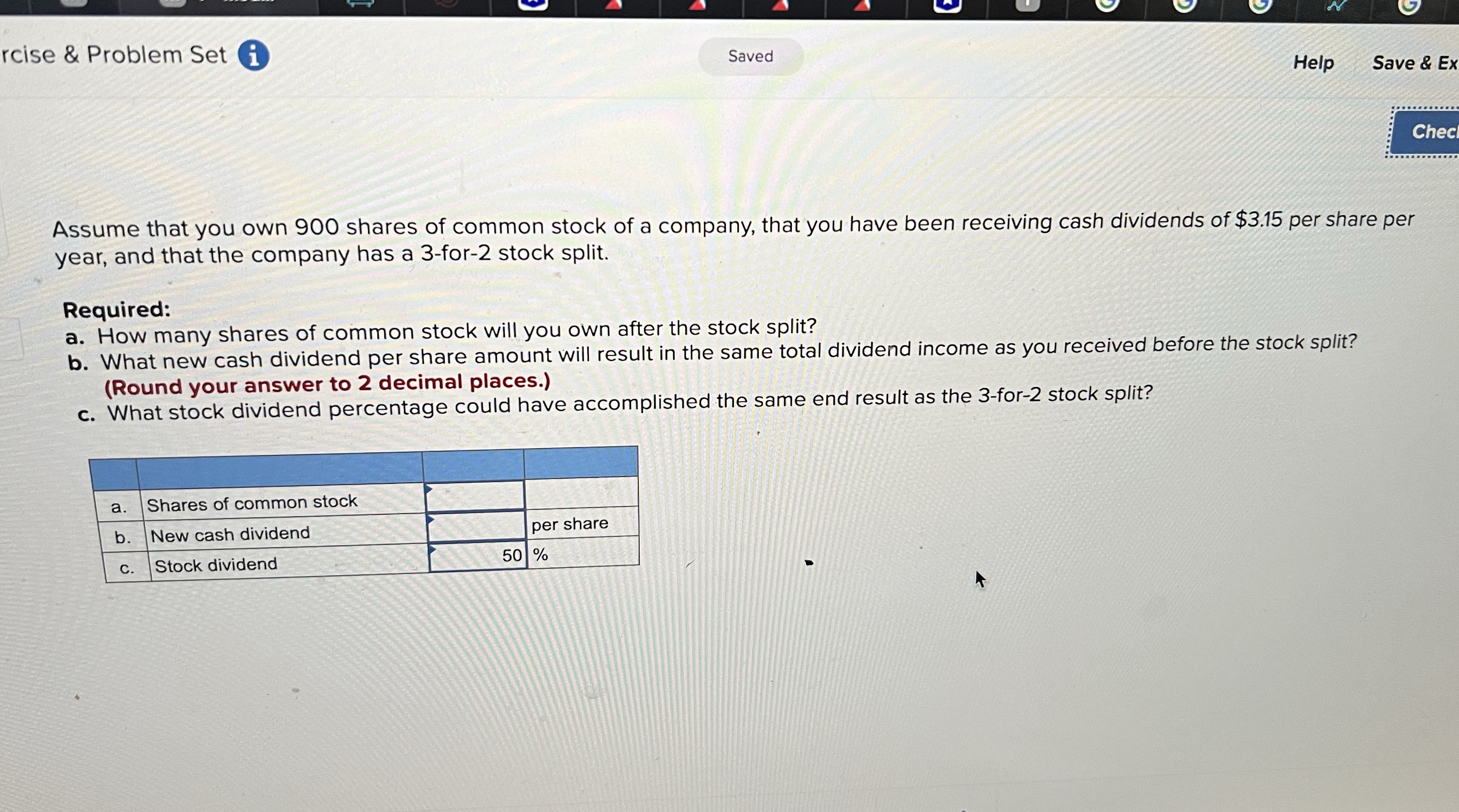 Can you answer A and B rise & Problem Set i Saved