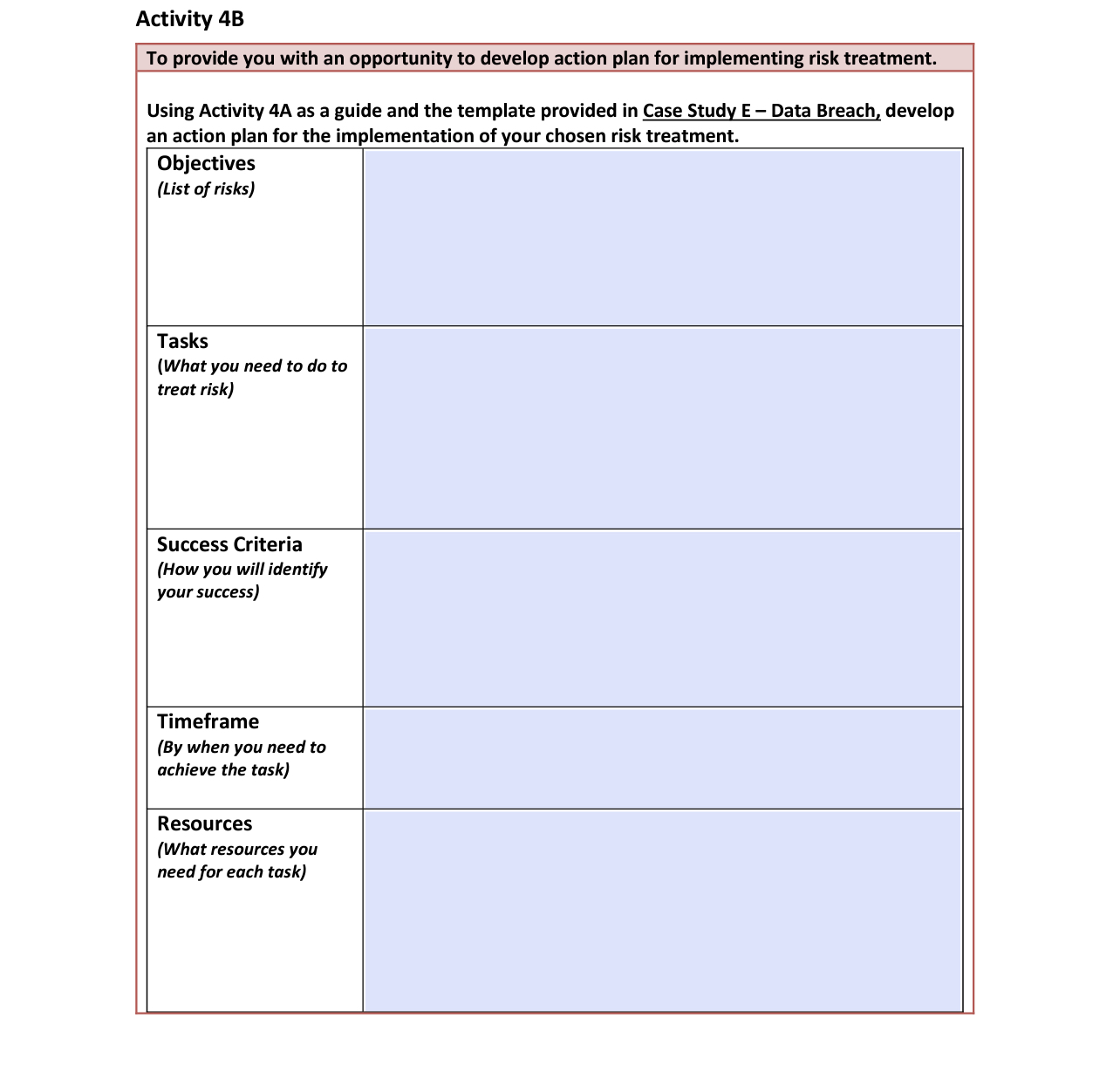 16 | ANIBT Assessment Tool Version 1.0 Date: January 2022 TADM Case