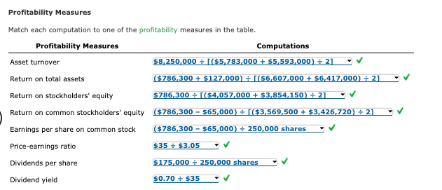 just the computations for common analytical measures, you can figure out many