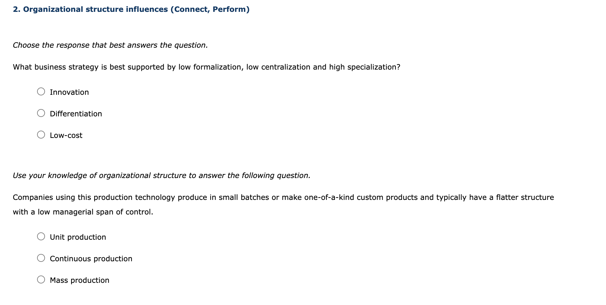 2b, etc.Chapter 141. 1. Organizational structure (Connect, Perform) Use your knowledge of