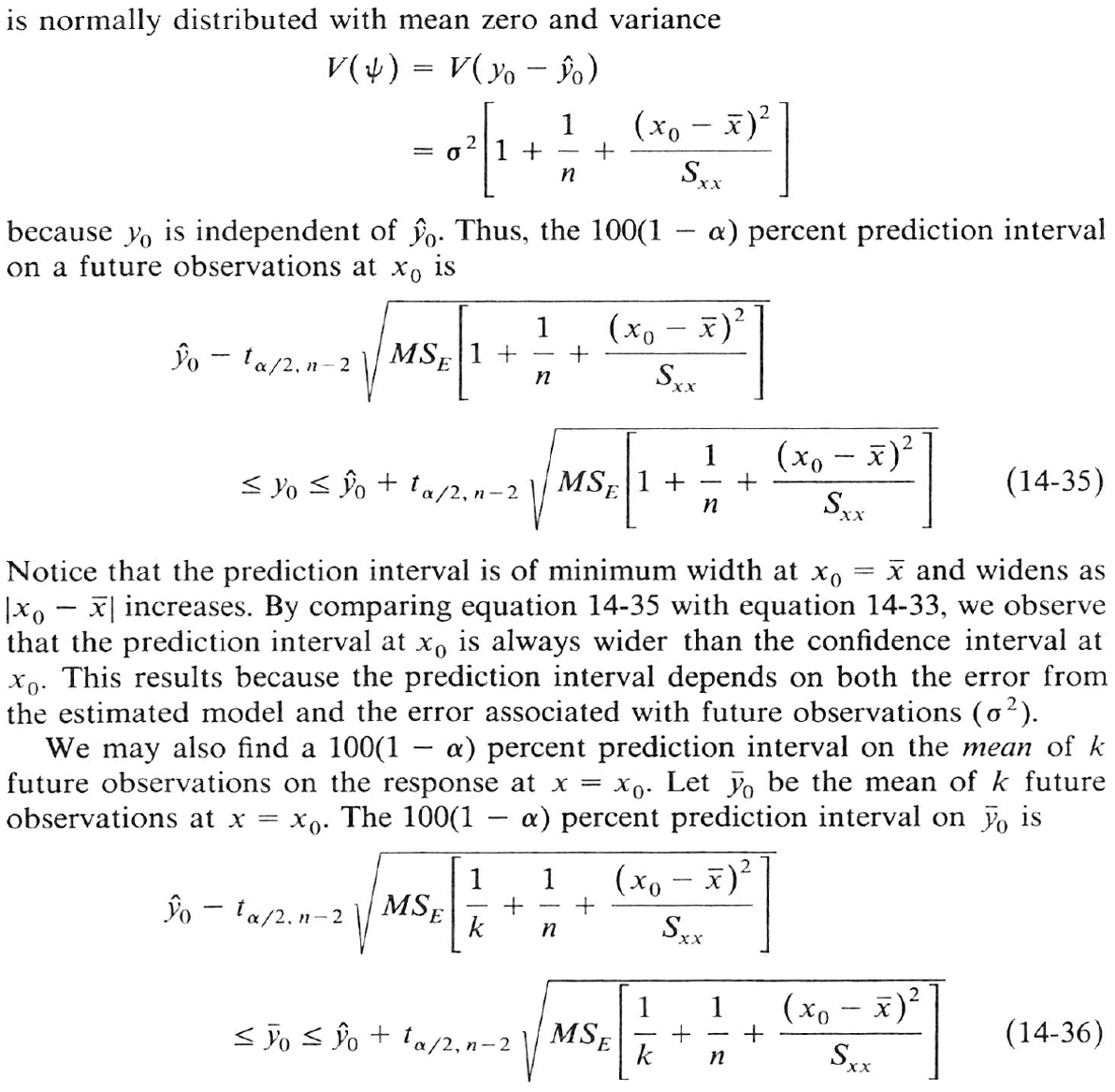 Make predictions ranges at a temperature of 190 of both an individual