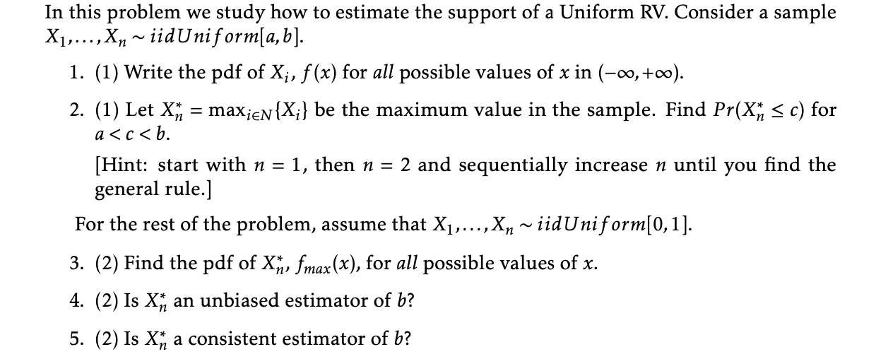 In this problem we study how to estimate the support of