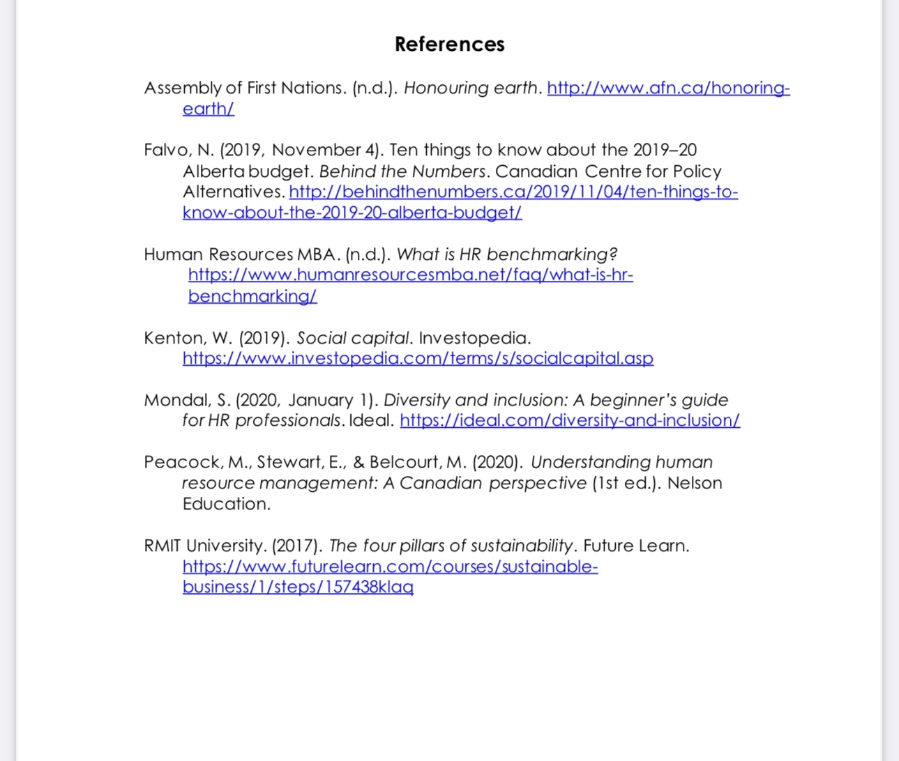 of work it does ? Who it serves ? Size (it can