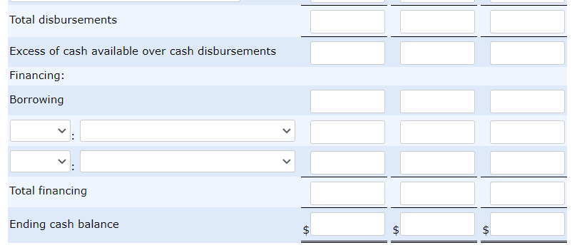 for 2021 are as follows: January FebruarySales $352,000 $398,000Direct materials purchases 121,000