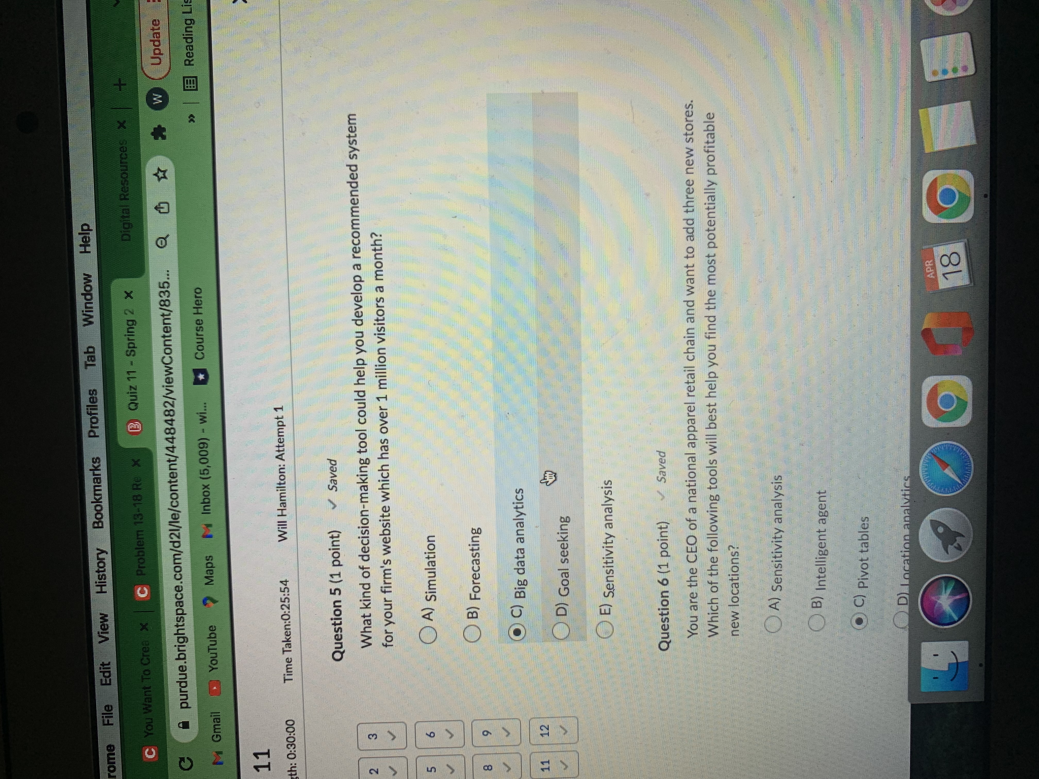 You Want To Crea x C Problem 15-18 Re x B) Quiz