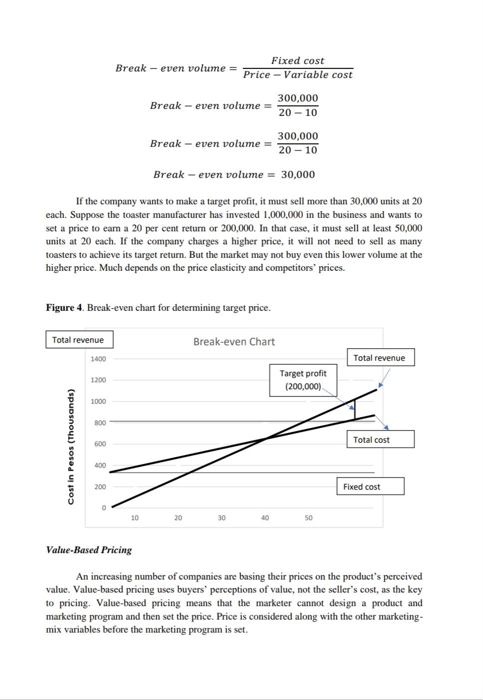 Is the practice of setting prices based on the cost of the