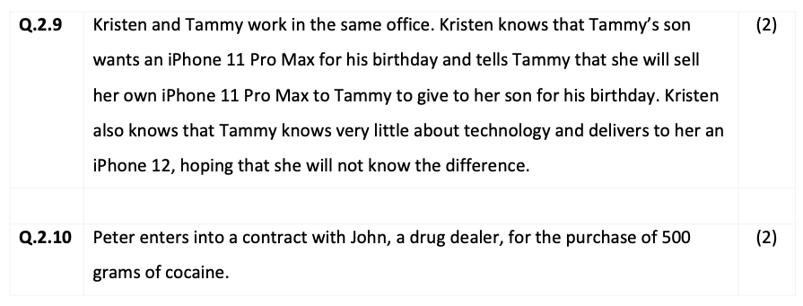 a contract with Michael for the sale of his house. {1.2.2 Jessica,