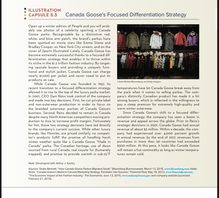 Complete chart belowDescribe Company and Generic Strategy usedKeys to success when using