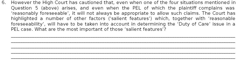 of the four situations mentioned in Question 5 (above) arises, and even