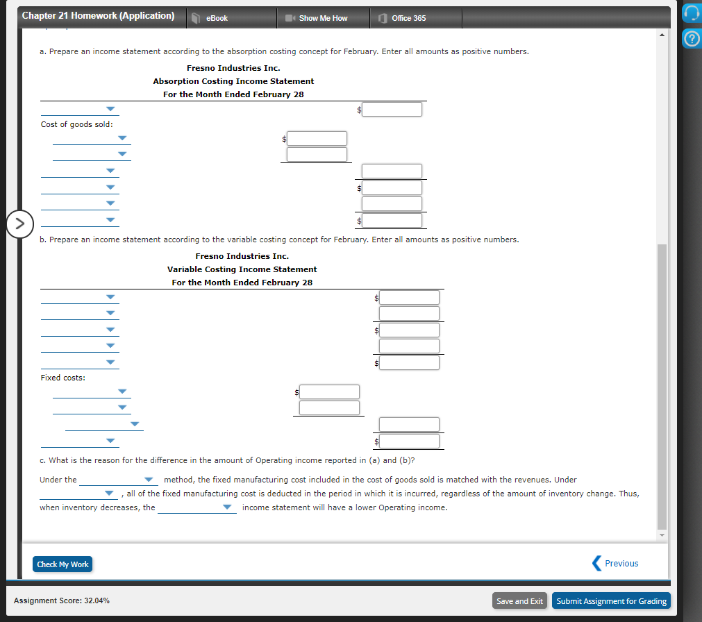 goods inventory reported on the balance sheet under (a) the absorption costing