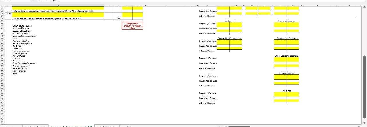 Revenue 60 Boock Interest Expense 61 Beginning Balance 62 Unadjusted Balance 65