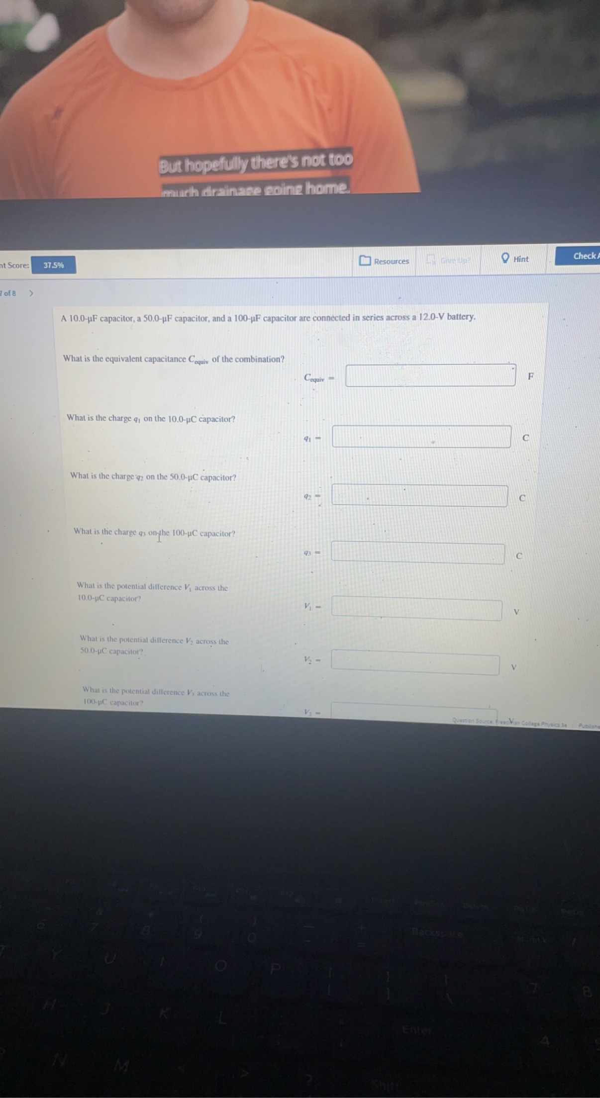 hopefully ttteres n too Resources nt Score: of 8 37.5% A 10.0-pF