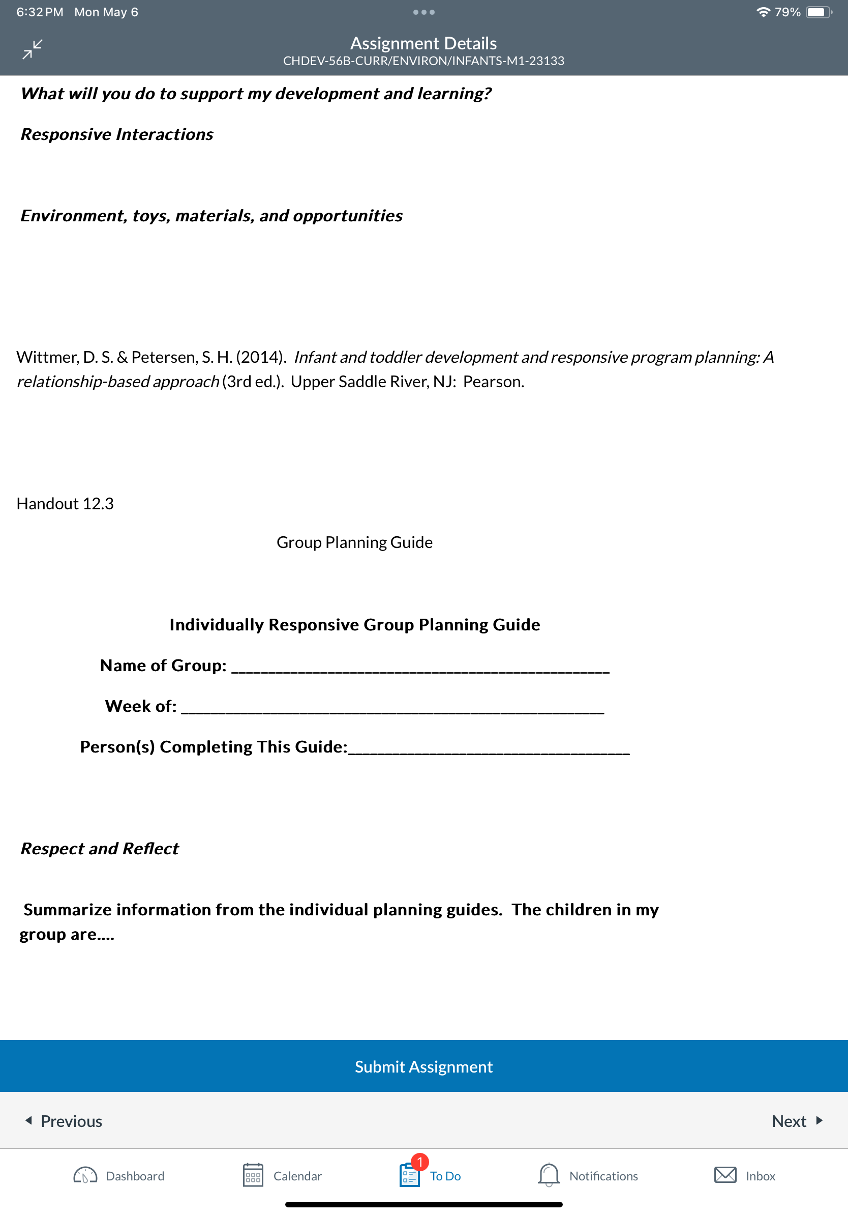 Planning Guide: Version 1 Child's Name: Plans for Week of (Date): Person(s)