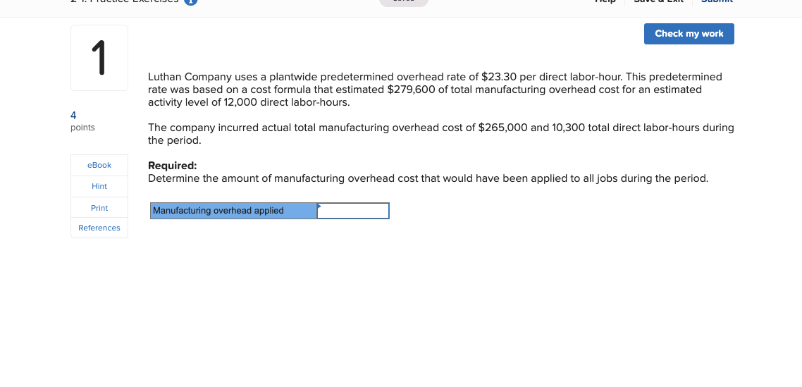 have been applied to all jobs during the period. Int References points