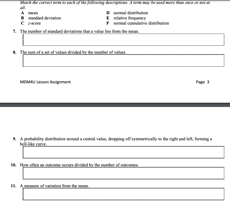 a class. 4. Which statement is true for a uniform distribution?(two marks)