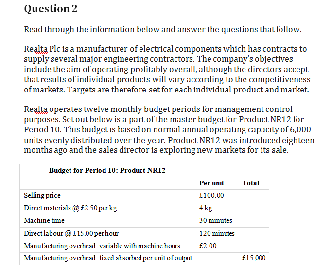 is a manufacturer of electrical components which has contracts to supply several